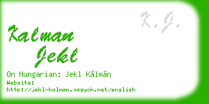 kalman jekl business card